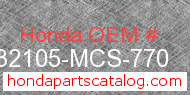 Honda 32105-MCS-770 genuine part number image