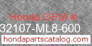 Honda 32107-ML8-600 genuine part number image