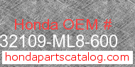 Honda 32109-ML8-600 genuine part number image