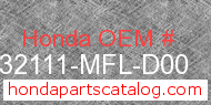 Honda 32111-MFL-D00 genuine part number image