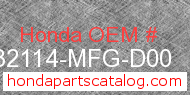 Honda 32114-MFG-D00 genuine part number image