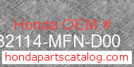 Honda 32114-MFN-D00 genuine part number image