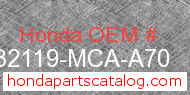 Honda 32119-MCA-A70 genuine part number image
