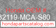 Honda 32119-MCA-S80 genuine part number image