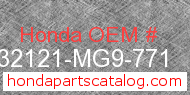 Honda 32121-MG9-771 genuine part number image