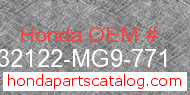 Honda 32122-MG9-771 genuine part number image