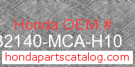 Honda 32140-MCA-H10 genuine part number image