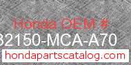 Honda 32150-MCA-A70 genuine part number image