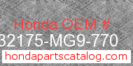 Honda 32175-MG9-770 genuine part number image
