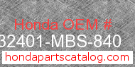 Honda 32401-MBS-840 genuine part number image