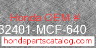 Honda 32401-MCF-640 genuine part number image