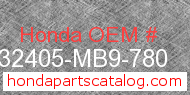 Honda 32405-MB9-780 genuine part number image