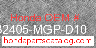 Honda 32405-MGP-D10 genuine part number image