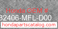 Honda 32406-MFL-D00 genuine part number image