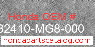 Honda 32410-MG8-000 genuine part number image