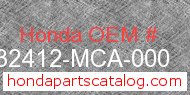 Honda 32412-MCA-000 genuine part number image