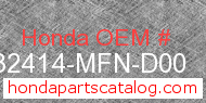 Honda 32414-MFN-D00 genuine part number image