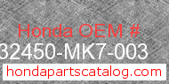 Honda 32450-MK7-003 genuine part number image