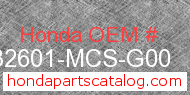 Honda 32601-MCS-G00 genuine part number image