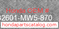 Honda 32601-MW5-870 genuine part number image
