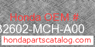 Honda 32602-MCH-A00 genuine part number image