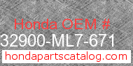 Honda 32900-ML7-671 genuine part number image