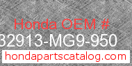 Honda 32913-MG9-950 genuine part number image