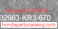 Honda 32983-KR3-670 genuine part number image