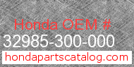 Honda 32985-300-000 genuine part number image