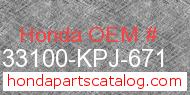 Honda 33100-KPJ-671 genuine part number image