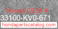 Honda 33100-KV0-671 genuine part number image