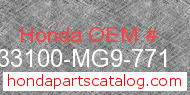 Honda 33100-MG9-771 genuine part number image