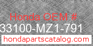 Honda 33100-MZ1-791 genuine part number image