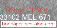 Honda 33102-MEL-671 genuine part number image