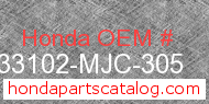 Honda 33102-MJC-305 genuine part number image