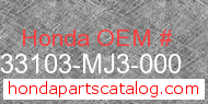 Honda 33103-MJ3-000 genuine part number image