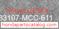 Honda 33107-MCC-611 genuine part number image