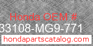 Honda 33108-MG9-771 genuine part number image