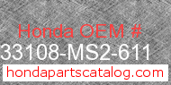 Honda 33108-MS2-611 genuine part number image