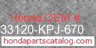 Honda 33120-KPJ-670 genuine part number image