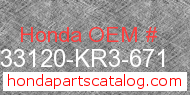 Honda 33120-KR3-671 genuine part number image