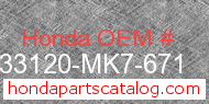 Honda 33120-MK7-671 genuine part number image
