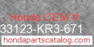 Honda 33123-KR3-671 genuine part number image
