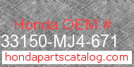Honda 33150-MJ4-671 genuine part number image