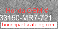 Honda 33150-MR7-721 genuine part number image