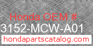 Honda 33152-MCW-A01 genuine part number image