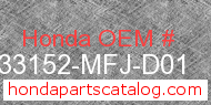 Honda 33152-MFJ-D01 genuine part number image
