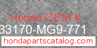 Honda 33170-MG9-771 genuine part number image