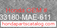 Honda 33180-MAE-611 genuine part number image