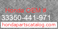 Honda 33350-441-971 genuine part number image